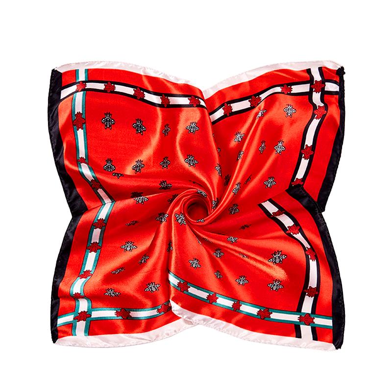1Pc Square Flight Attendants 50x50CM Elegant Women's Scarfs Fashionable Hijab Bandana Polyester