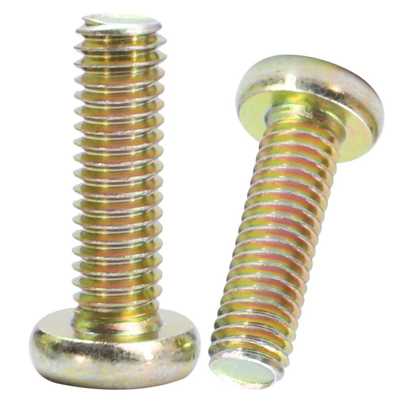 Șurub cu cap rotund plat cu hexagon interior din zinc placat cu fier pentru mobilier (M6/M8)