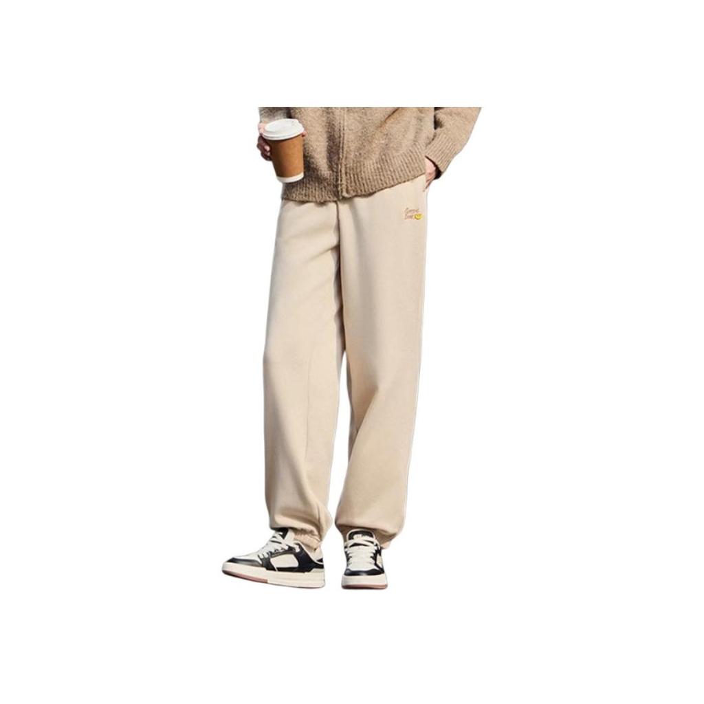 Anta Comfortable Casual Simple Loose Cuffed Knitted Sports Pants Unisex Bottoms Light-Smoke-Gray 972518301-1