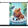 Shower Curtain Waterproof Polyester Fabric Paint Colorful Bath Cute Capybaras Curtains Home Bathroom Decor Curtain With Hook