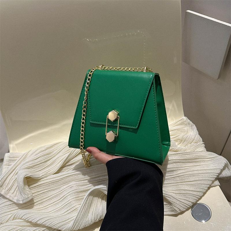 Pure new color bag women's 2025 summer new trendy casual shoulder crossbody fashion chain handbag