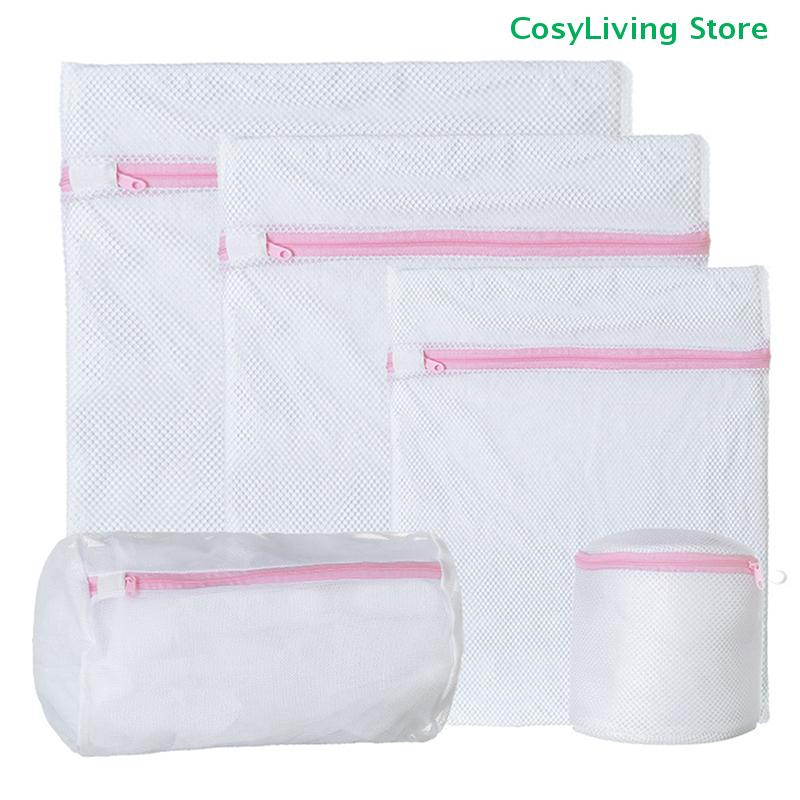 Foldable Delicates Lingerie Bra Socks Underwear Clothes Protection Net Washing Machine 3 Size Zippered Mesh Laundry Wash Bags
