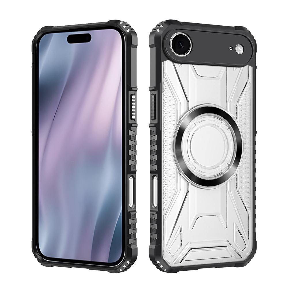 KEYSION Transparent Magnetic Case for iPhone 17 Pro Max Soft Silicone+PC Heavy Duty Shockproof Phone Cover for iPhone 17 17 Air