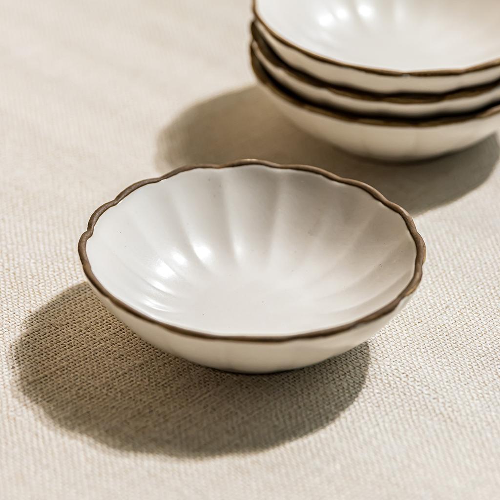 Premium Sense Simple Taste Plate Ceramic Plate Dipping Plate Household Restaurant Fruit Plate Dessert Plate Tableware