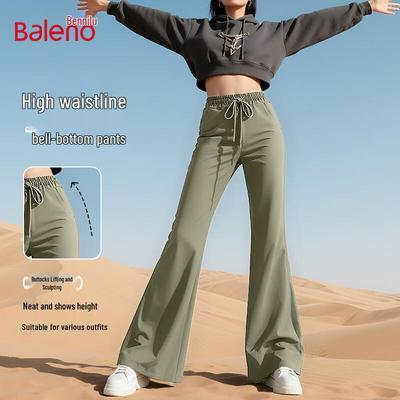 Baleno Women's High-Waist Flared Wide-Leg Pants