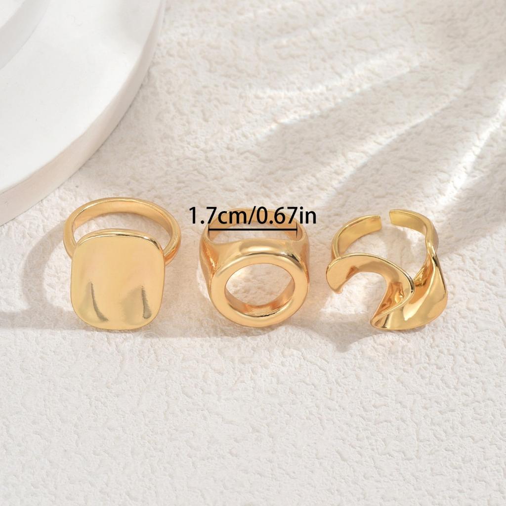 Wind women's ring, geometric irregular design, niche high-end sense, open index finger ring, versatile