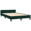 Bed Frame (No Mattress) Dark Green 120x200 cm Velvet