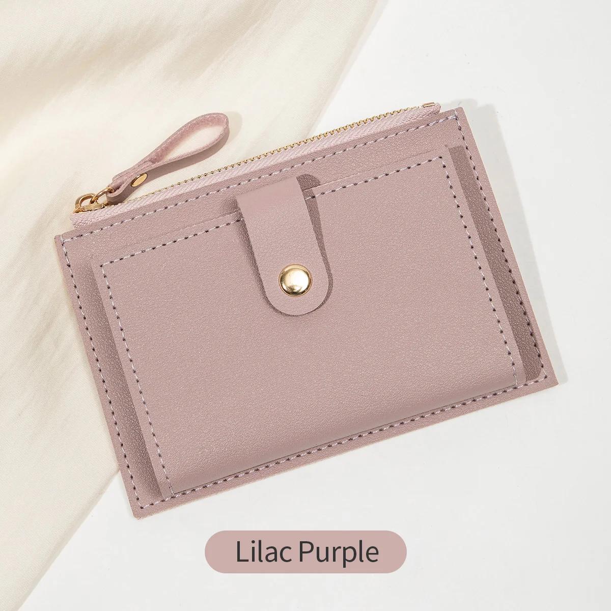 

Minimalist and fashionable women s short card bag ultra-thin mini PU leather zero wallet women s credit card holder wallet