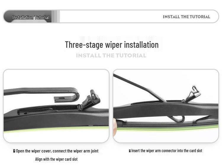 Double-Layer Bone-Free Wiper Blade for BYD L3 2015 Model - 11-Inch Frame, 12-Inch Strip