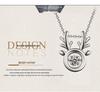 Lively Antler Necklace with Dancing Heart - S925 Sterling Silver Clavicle Chain Christmas Gift for Women
