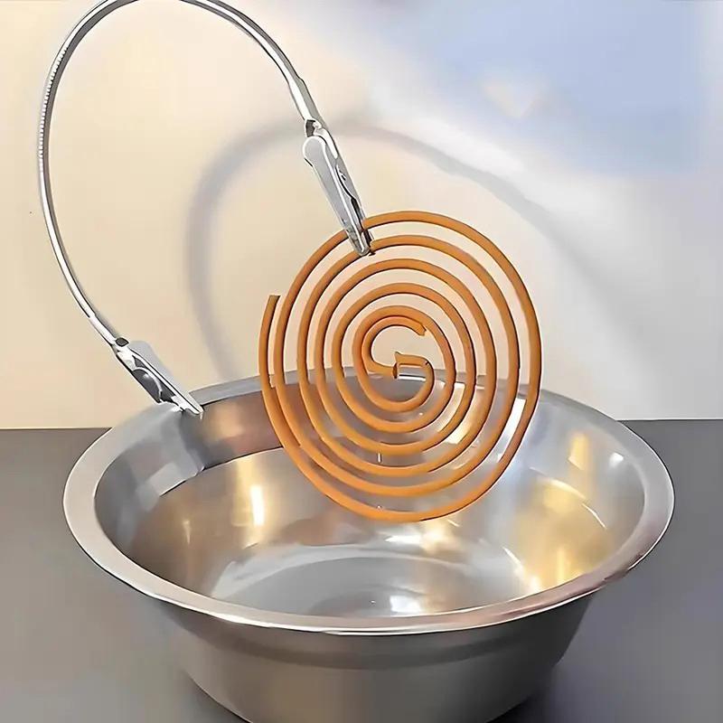 Przenośny Klips na Spirale na Komary Dwugłowy Klips Aligatorowy Spirala na Komary Bardzo Długi Metalowy Gwint Klips do Trzymania Spirali Stal Nierdzewna