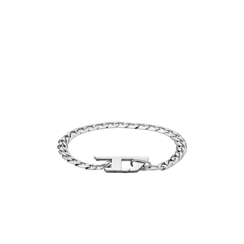 Diesel stainless steel bracelet for men, One Size, stainless steel, no gemstones.