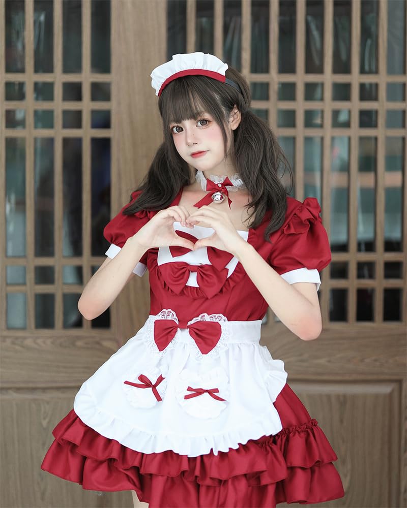 AOTYP Maid Cafe Cute Short Halloween Halloween School Photo Otaku Size L Costume, Cosplay, Maid, Maid, Length, Costume, Women's, Maid, Event, Party,