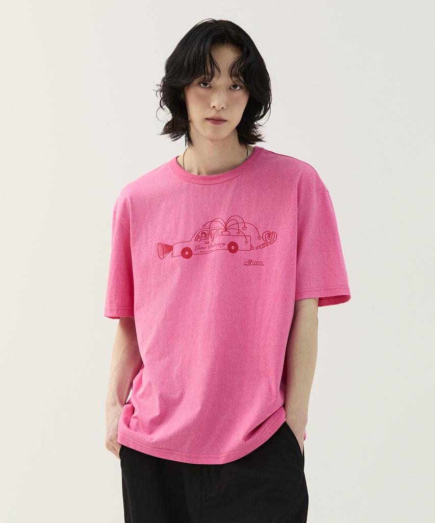 Mimdeowodeulobeu Burureu X Mimthe Love Delivery T-Shirt_Pink