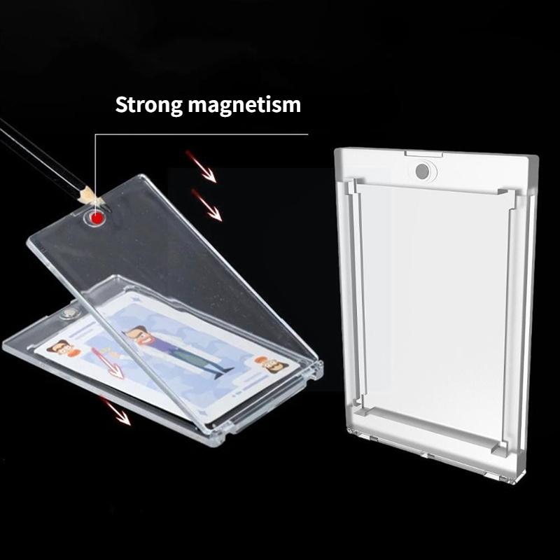 5/10 Pcs 35PT Protection Card Box Transparent Collection Sleeves Frames Magnetic Display Holders for Game King Protective Sleeve