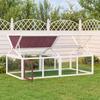 VidaXL Animal Enclosure Mocha 200x112.5x74 Cm Solid Pine Wood 172301