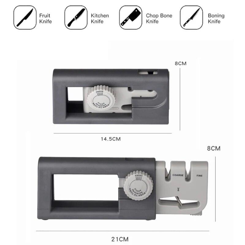 New Knife Sharpener Angle Adjustable 3 Stages Scissors Sharpening Tool Handheld Quick Knife Sharpener Grinder Knives Whetstone