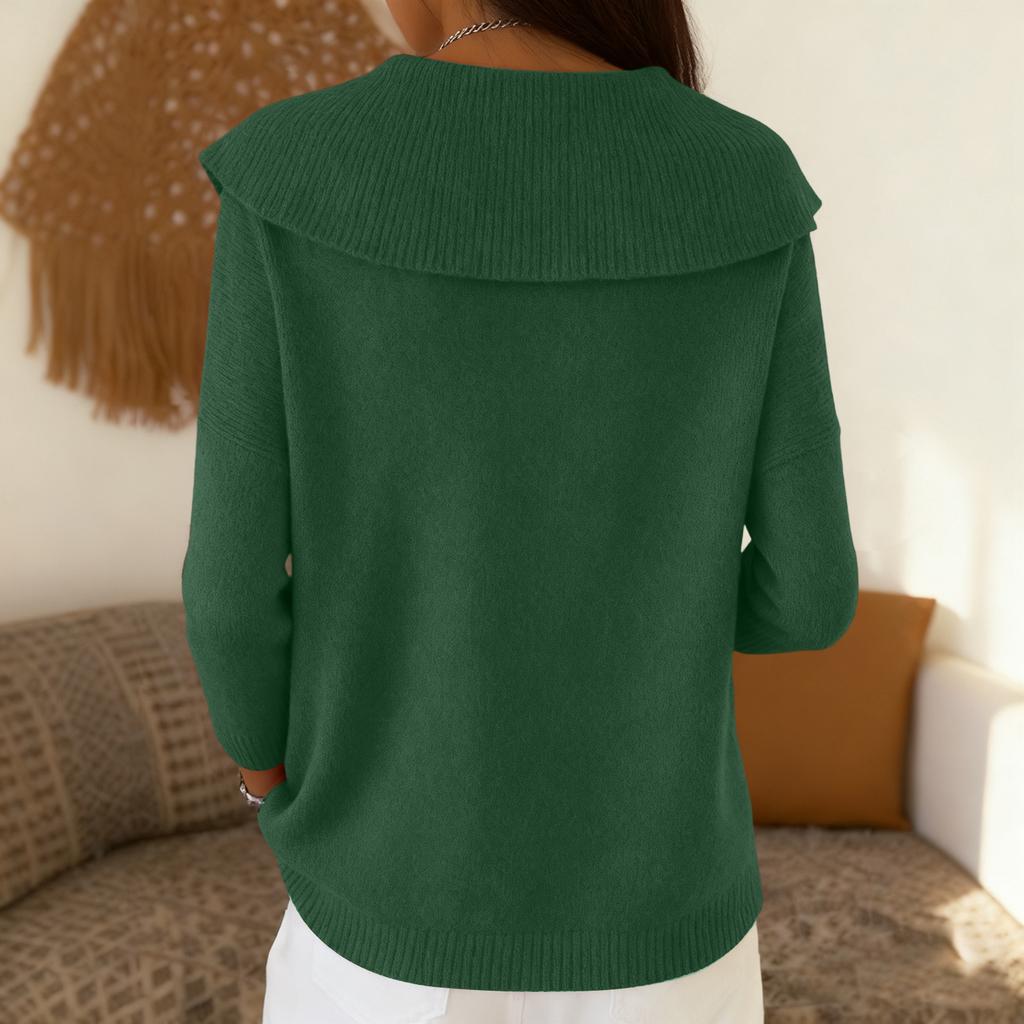 Damen Langarm Strickpullover Tops
