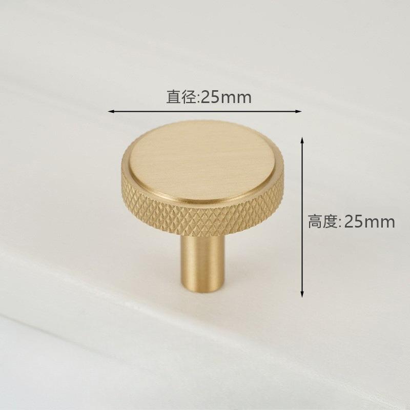 

Knurled Solid Brass Furniture Handles Golden Handles for Wardrobe and Drawer Opulent Hardware Finishes Kitchen Cabinet Handles 1 piece