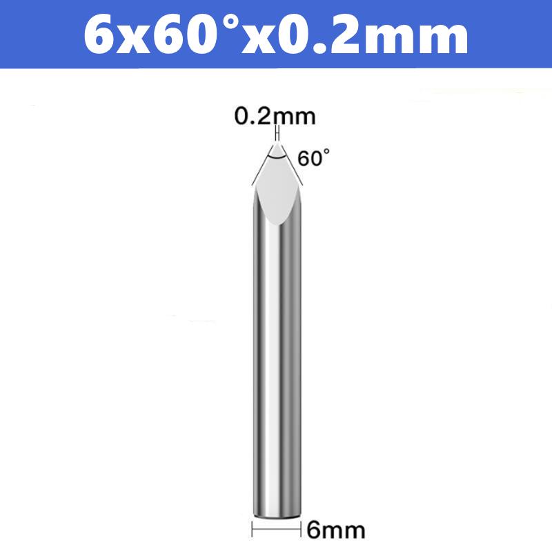 CNC Router Bit 3 Edge Pyramid Engraving Bits 4mm/6mm Shank Carbide End Mill 20,30,40,45,60,90 Degrees CNC Router Milling Tool