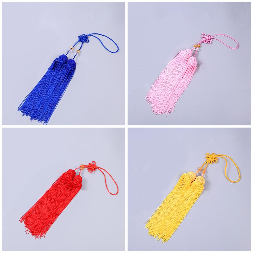 Elegant Ice Silk Taiji Swords Tassels Chinese Knot Decoration for Martial Arts and Drama Performances Kung Fu Accessory