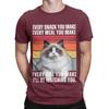Distressed Retro Striped Ragdoll Be Watching You Funny Sticker Quotes Novelty 100 Cotton TShirt Ragdoll Tops Tees For Unisex