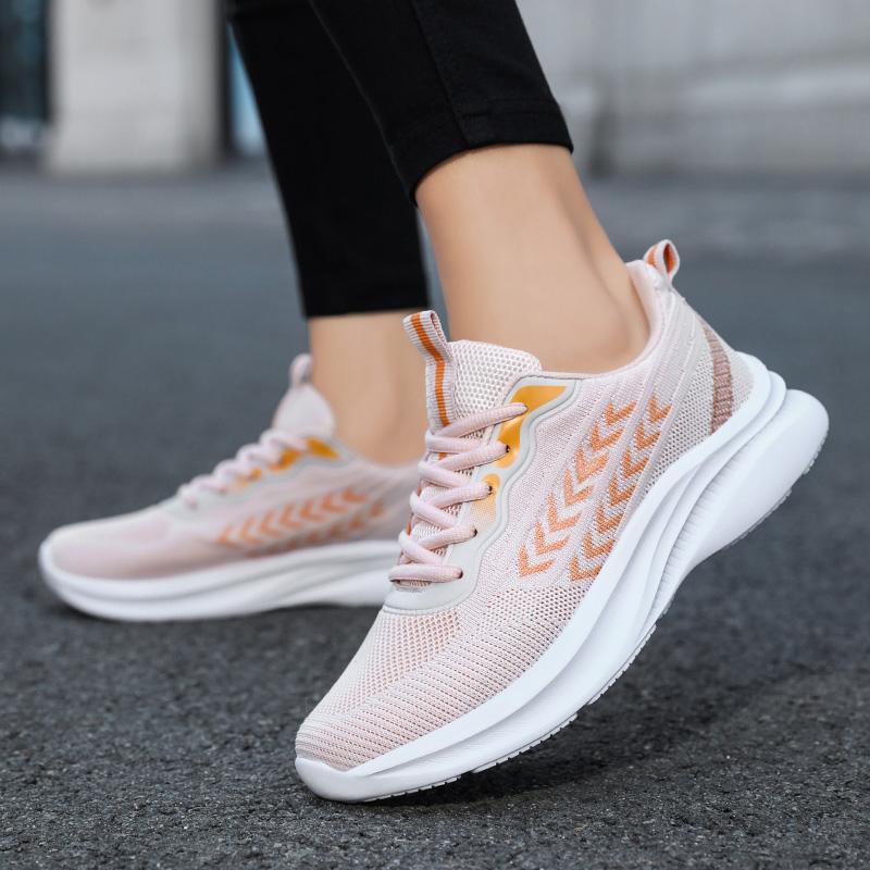 Fashion New Sports Shoes for Women Summer Tennis Mesh Breathable Thick Sole Outdoor Training Wear-resistant Casual Jogging Shoes