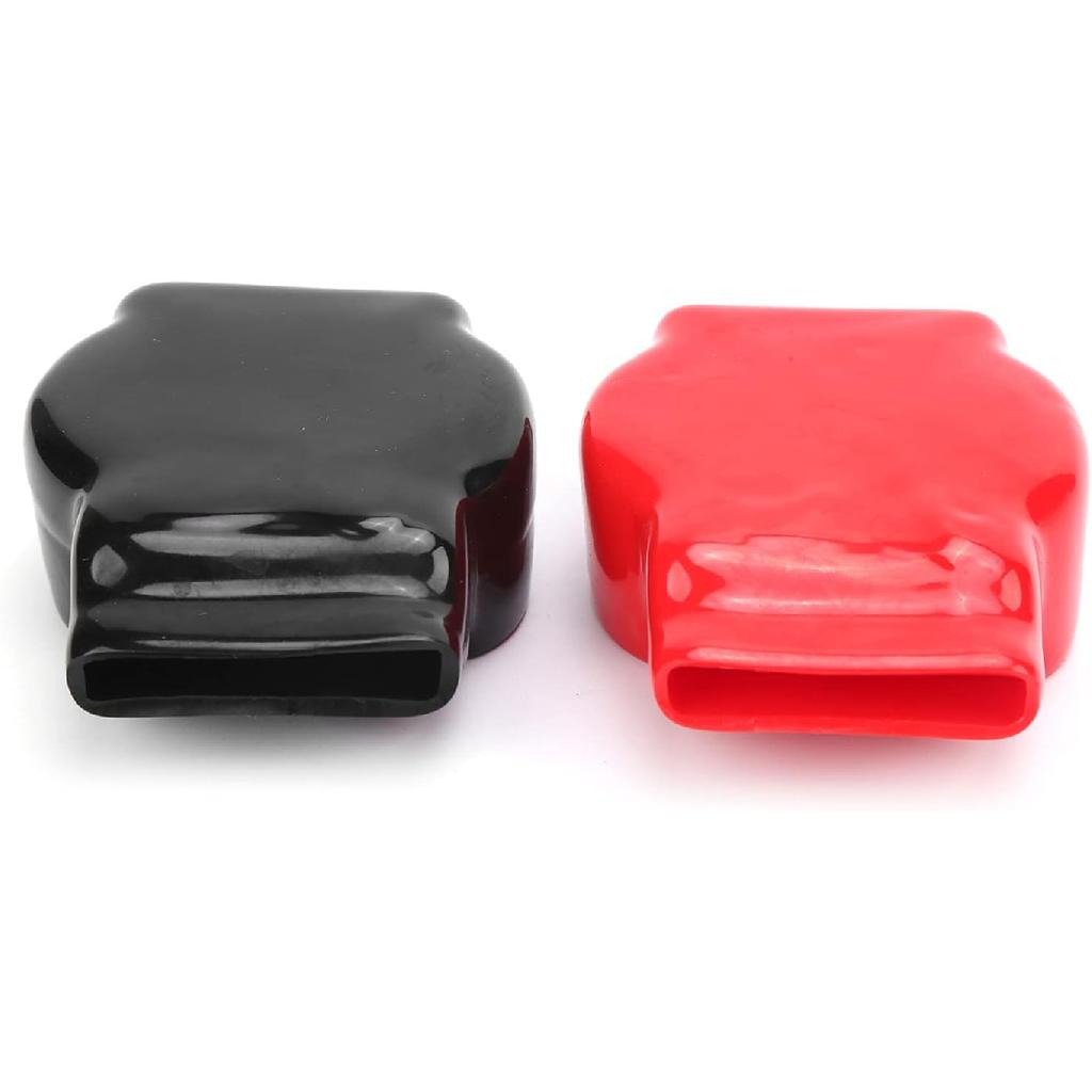 Battery Terminal Covers, 1Pair Universal Car Battery Post Cover Positive Negative Top Post Wire Connector for Car Motorcycle Truck
