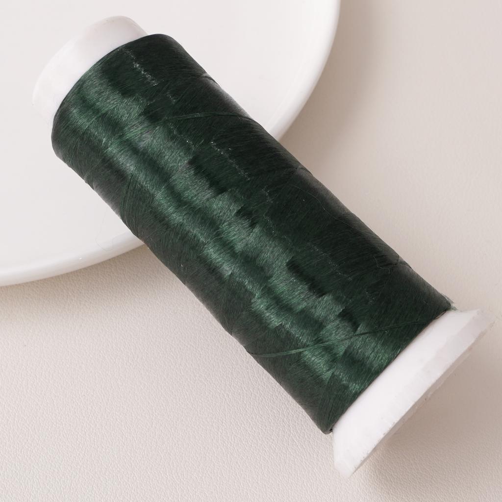Fil polyester sans nœuds, 1 200 mètres, fil floral enveloppé de velours, pour la fabrication de bracelets, colliers et bijoux