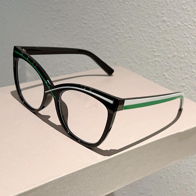 

Cat Eye Glasses Women New Fashion Oversize Blue Light Blocking Optical Frames Trendy Luxury Brand Design Decor Eyeglasses transparent lenses