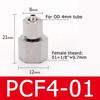 Pneumatic Hose Fittings Quick Screw Connector Copper Nickel Plating PF 6 8 10mm Fast Twist Joint Female Thread 1/8 1/4 3/8 1/2