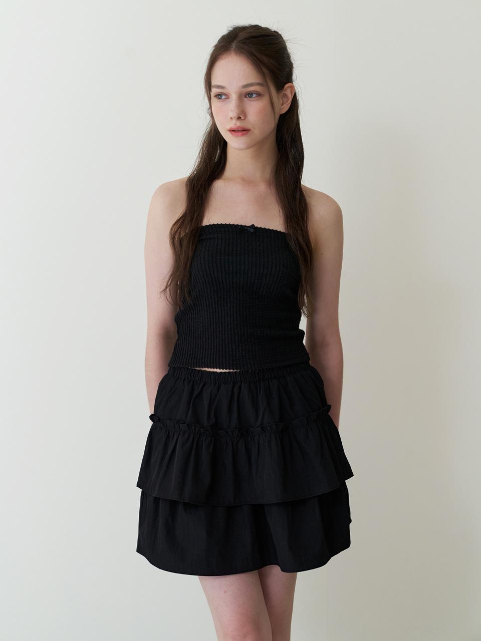 Kinder Baby Baby Ribbon Tube Top - Black Black/Free