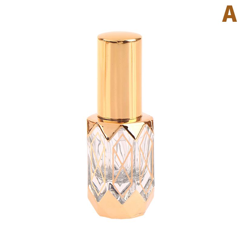 Perfume Bottling Gold Glass Mini Transparent Empty Sample Vial Essential Oil Bottles Refillable Bottles Dropper Bottles Perfume