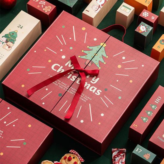 Christmas Advent Calendar Boxes 24-Day Countdown Gift Box Set DIY Advent Calendar Numbered Boxes for Kids And Family Xmas Holiday Gifts