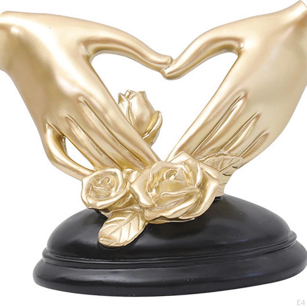 Decorative Resin Statues Gesture Figurines Sculptures Art Figure Decorating Lover for Sill Tabletop