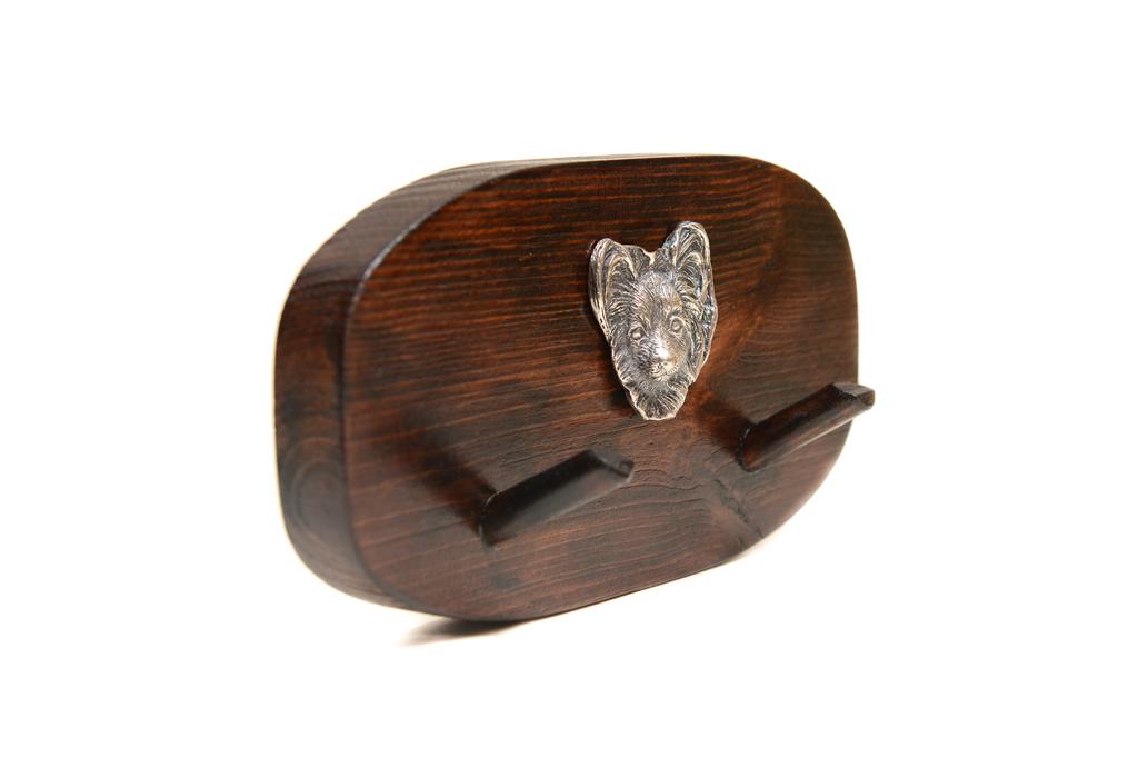 Papillon, Continental Toy Spaniel, Butterfly dog - accessory rack, dog medal rack, key hooks by Art-Dog