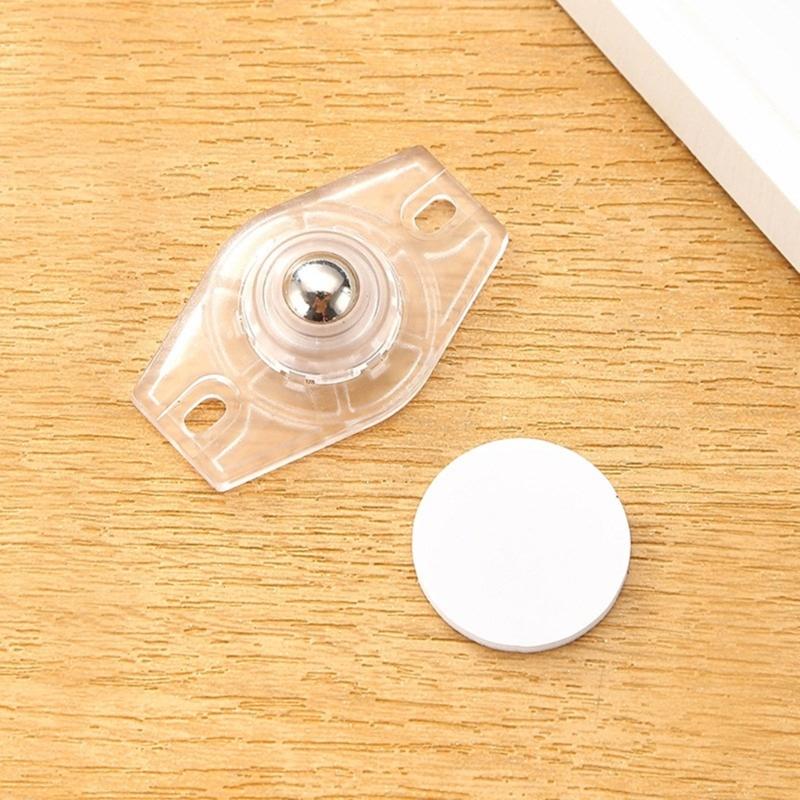 Practical Adhesive Caster Set 360 Degree Rotates Small Wheels Roller Casters Improve Mobilities for Cabinets & Shelves