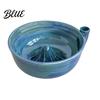 Durable Ceramic Wash Basin Self Rinsing Bowl with Hollow Drain Holes Swirl-Flow Berry Bowl Washing Fruit Rinse for Kitchen Counter Non-slip