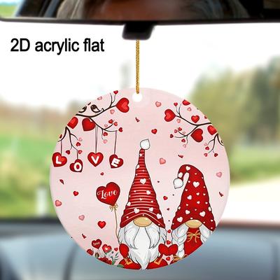 2D Flat Rofor Mantic Acrylic Gnome Couple Decoration Sign, Anniversary Gift, Suitable for Wall Decoration, Porch, Room, Villa, Accents Home, Hallway,