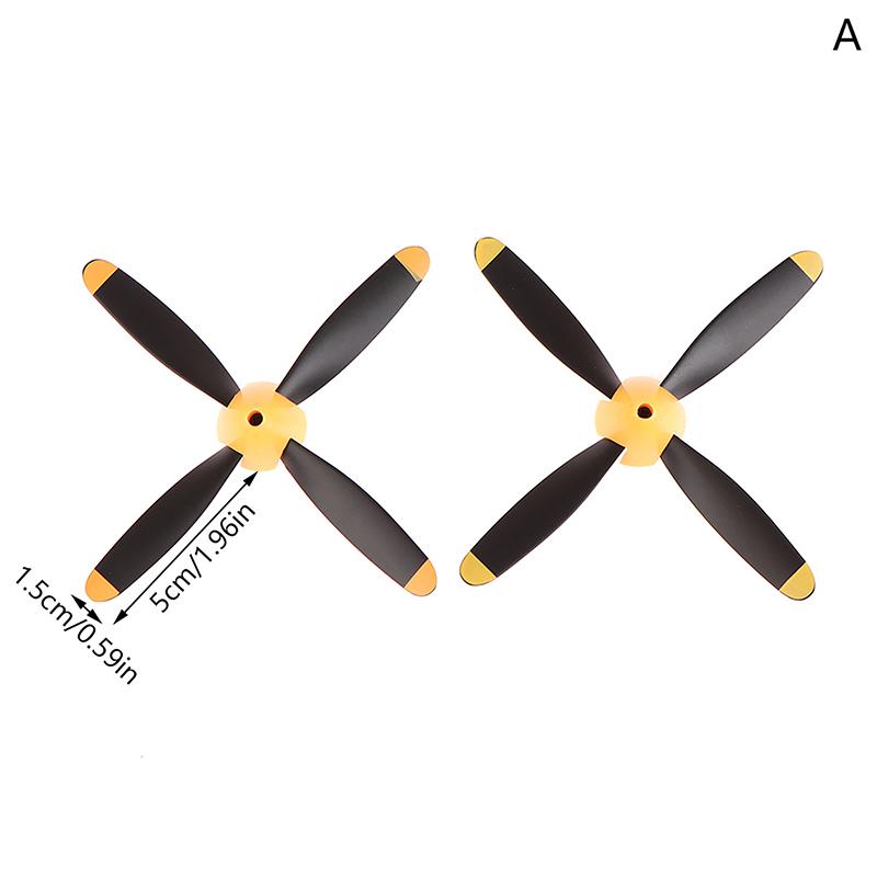 2 יחידות מדחף Volantex RC 4 להבים עבור מטוס ספיטפייר RC 761-5 P-51D 761-8 F4U 761-9 T28 761-11 BF109 761-12