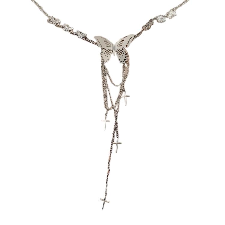 

2000s Butterfly Waist Chain for Lady Adjustable Chain Belt Metallic Waist Chain Body Chain Skirt Chain Belt Waist Jewelry 1 срібний