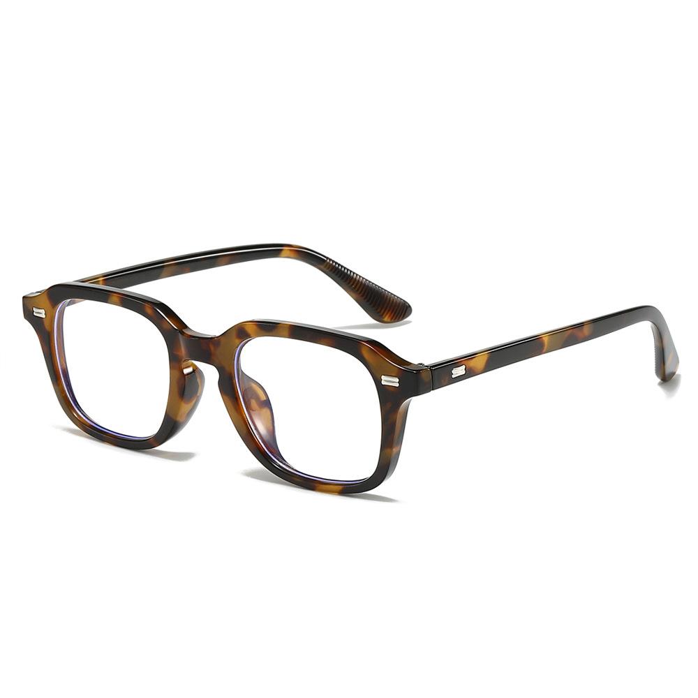 

Retro Men S Pc Rivets, Anti-Blue Glasses Frame Myopia Can Be Matched White Film