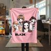 1pz Coperta in Flanella con Stampa Blackpink, Alta Qualità per Tutte le Stagioni, Arredamento per la Casa, Calore e Comfort, Perfetta per Regali di Natale