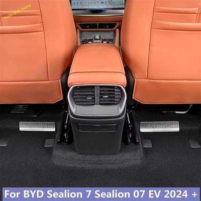 For BYD Sealion 7 Sea Lion 07 EV 2024 2025 Stainless Steel Interior Car Under Seat Air Vent Cover Rustproof Sticker Decoration