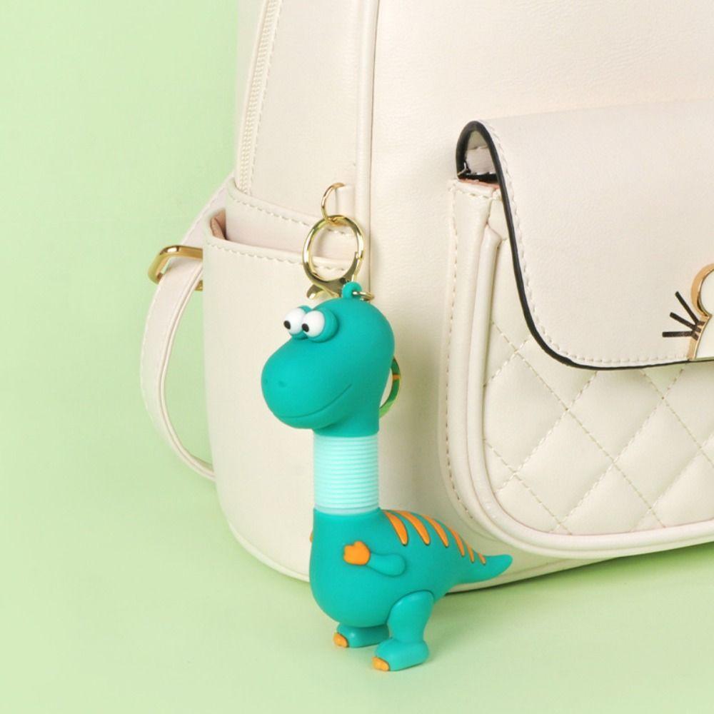 Sailor Dinosaur Lanyard Keyfob Silicone Retractable Dinosaur Keyring  Schoolbag Pendant