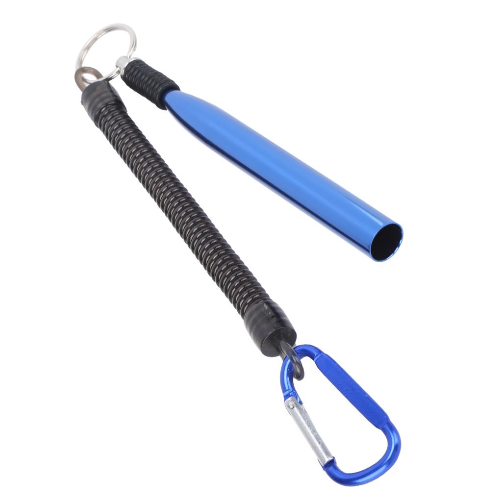 Aluminium Alloy Soft Baits Fishing Accessories Wacky Worm Rig Tool with 100 O RingsBlue