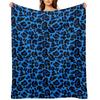 Blaue Y2K Ästhetik Leopardenmuster Überwurfdecke Weichste Extra Große Überwurfdecken Für Sofas Zottelige Decken