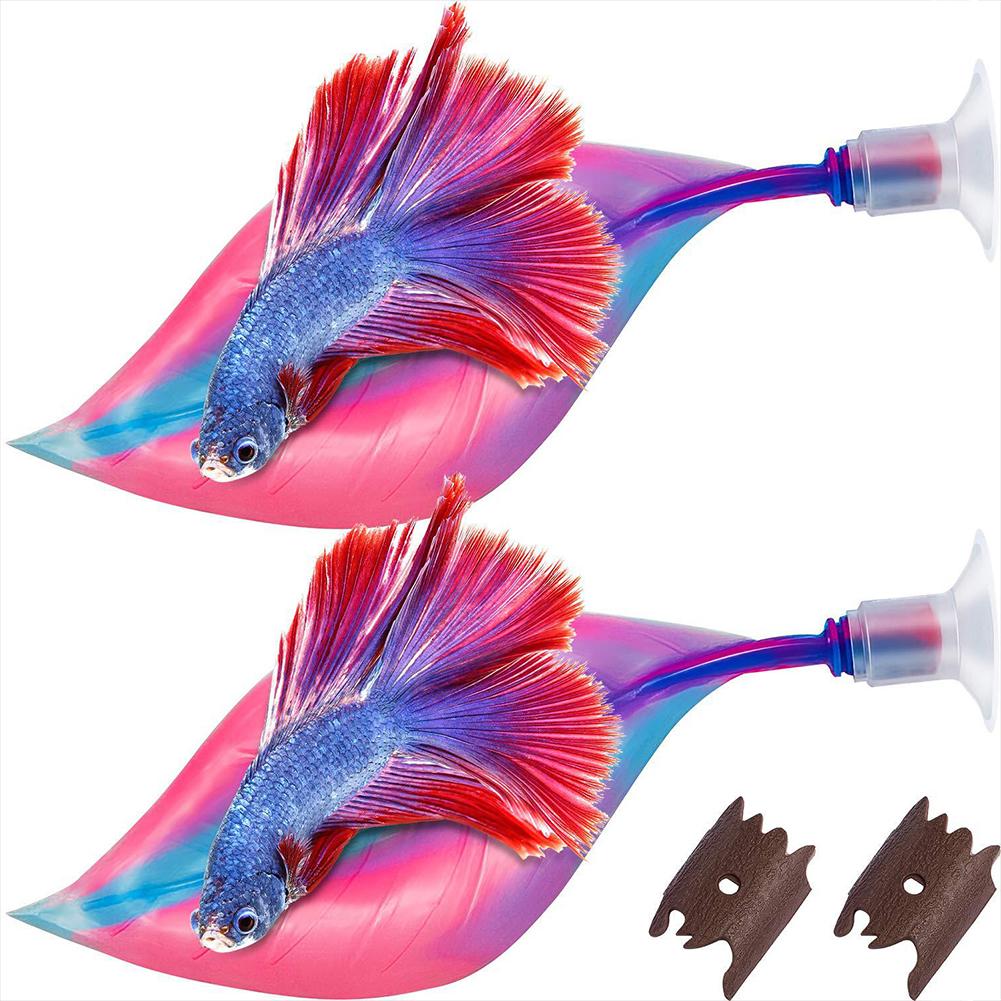 Betta Bed Leaf Hammock For Betta Fish Colorful Silicone Lightweight Realistic Plant Resting Spot Accessories For Fish Tank Decorations