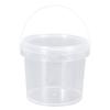 Thickened Portable Food Grade Pp Transparent Plastic Drum With Lid Milk Tea Fruit Bucket Sealing Glue, Square Bucket Batch