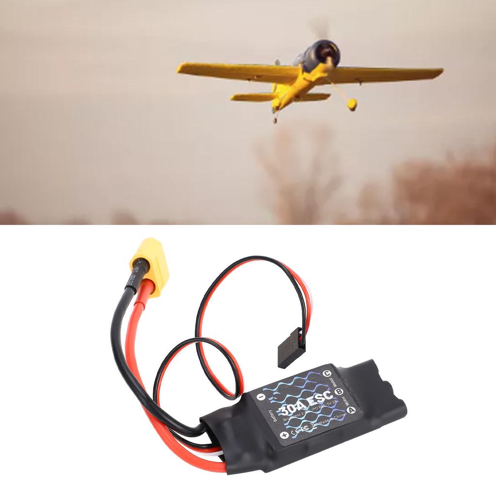 30A ESC Bezkartáčový regulátor otáček s XT60 3,5mm konektory pro RC letadla s pevnými křídly, kvadrokoptéry, helikoptéry